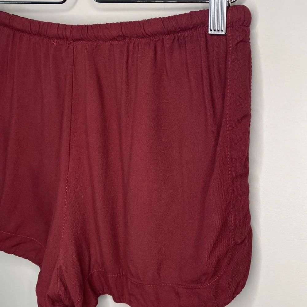 Brandy Melville Burgundy Eve Drawstring Shorts - Picture 10 of 11